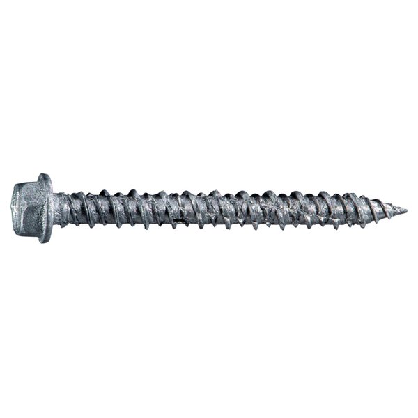 Midwest Fastener Masonry Screw, 3/16" Dia., Hex, 1 3/4 in L, 410 Stainless Steel 50 PK 54460